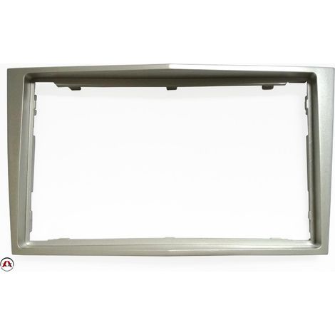Facade autoradio 2Din compatible avec Opel Corsa D 06-11 - Argent Satin