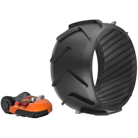 Passend für das Vorderrad des Worx-Mähroboters, schwarze Gummiradabdeckung, M500, M700, S300, M1000, M700 Plus (1/4)