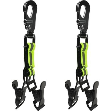 Clip pour gants de travail avec bandes réfléchissantes - Lot de 2 pour pompiers et agents de sécurité - Clip porte-gants pour ceinture