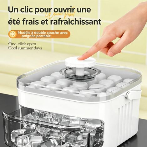 Modèle 2026 à Extraction Par Simple Pression, Mini Machine à Glaçons transportable Avec Couvercle Et Bac De Rangement – (1/5)