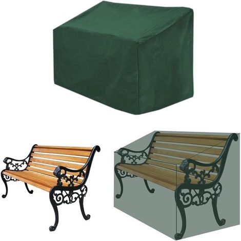 Telo di copertura per panchina da giardino - Impermeabile - Resistente ai raggi UV - Pezzo unico - Verde - Poliestere 210D (1/5)