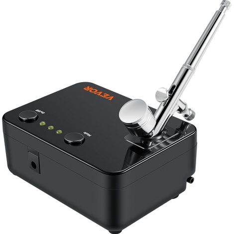 Kit aérographe portable avec compresseur,système aérographe multi-usages,aérographes à double action pour maquillage,décoration de gâteaux et plus (1/5)