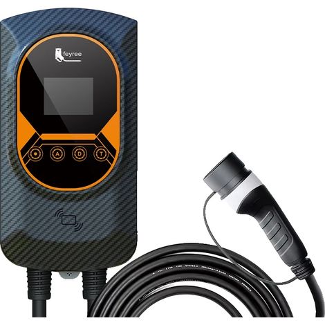 Station de recharge EV, Contrôle par application intelligente, Capacité de charge rapide, 7.6KW 32A 1 phase-a, TYPE2-d (1/2)