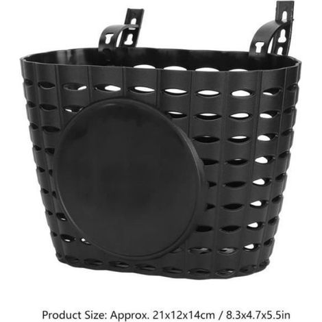 1 Panier vélo, plastique épaissi, conception creuse, noir, pour vélo enfant et scooter (1/4)