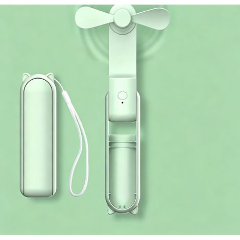 Ventilador portátil Feng Shui: ventilador de viaje recargable y portátil, mini ventilador plegable con función de batería externa. (1/5)