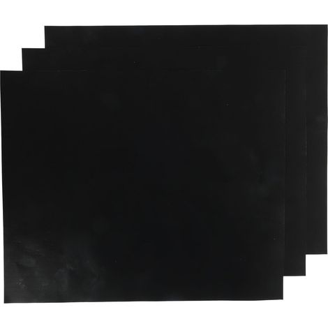 HEALLILY Tapis de Cuisson Noir en Tissu Fibre de Verre Ptfe, Lot de 3 Feuilles Antiadhésif, Résistant Haute Température, Cuisine Maison et Barbecues'-'- (1/5)