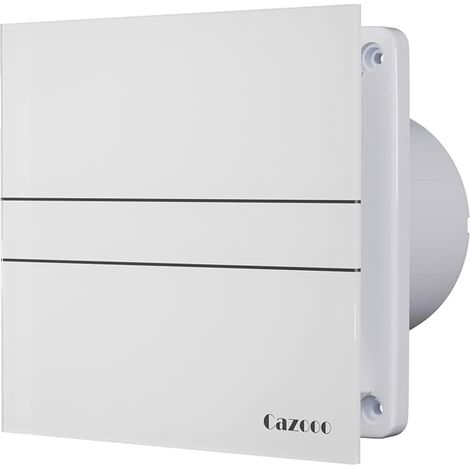 Bathroom Extractor Fan with Elegant Beige Glass Front, 115 m³/h, Silent Exhaust Fan Wall Mounted, Window Mounted, for Bathroom, Kitchen, Toilet (1/5)