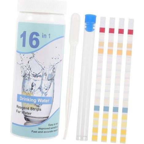 Water Quality Test Strips: Domestic Swimming Pool, Drinking Water, Fast and Accurate Results in 60 Seconds (1/4)