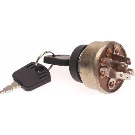 Contacteur à clé 5 bornes pour motorisation de portail – Adaptable sur modèles AYP, HUSQVARNA, CASTELGARDEN – Diamètre de montage 15,9 mm