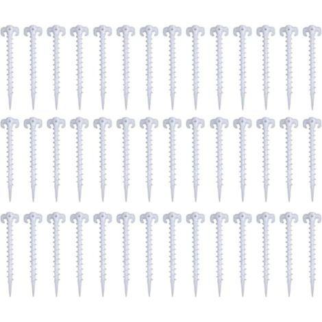 Lot de 50 piquets en plastique phosphorescents pour tente, auvent, camping, caravane (1/5)