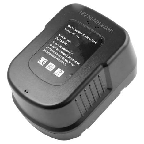 Batterie de Remplacement - AVIZAR - HP122K - Ni-MH 12V - 2000mAh - Compatible Black and Decker (1/3)