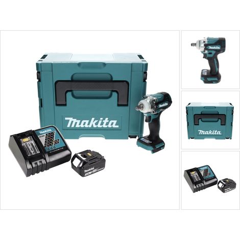 Llave de impacto sin cable Makita DTW 300 RF1J 18 V 330 Nm 1/2" sin escobillas + 1x batería recargable 3,0 Ah + cargador + Makpac