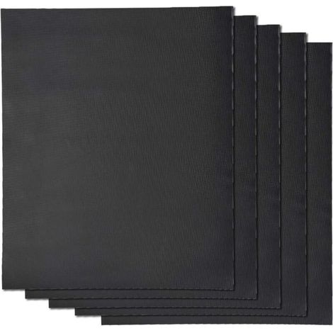 BBQ-Kochmatten-Set (5 Stück) – 5 XL-Grillmatten (50 x 40 cm), antihaftbeschichtet, wiederverwendbar, für Gas-, Elektro-, Holzkohle- und Mikrowellengrills, Silikon