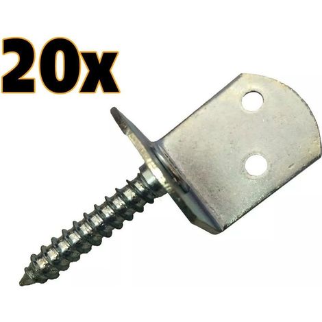 Flechtzaunbeschlag verzinkt 30 x 35 x 40 mm Zaunbeschlag Zaun Flechtzaun Winkel (1/2)