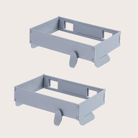 Cubo de basura plegable, apto para encimeras de cocina, artículos básicos de cocina, soporte de pared para bolsas de plástico (gris, 2 unidades) (1/5)