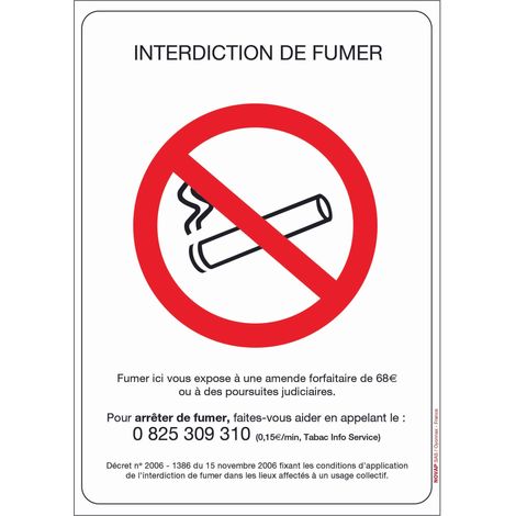 Adesivo "non fumatori" OUTIFRANCE