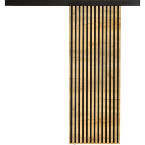 Mirjan24 – Porte coulissante Dover 201 – Chêne doré artisanal et noir – Largeur 760mm, Hauteur 2050mm – Système de coulissement stable