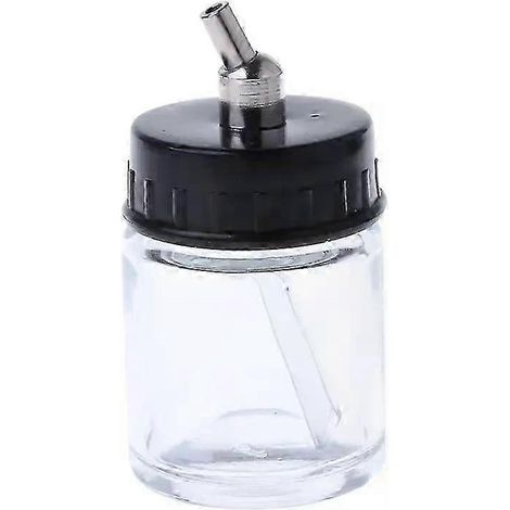 Flacon en verre pour aérographe, bouchon à pompe à ventouse standard, 22 cc, raccord 1/4", 28ED (1/4)