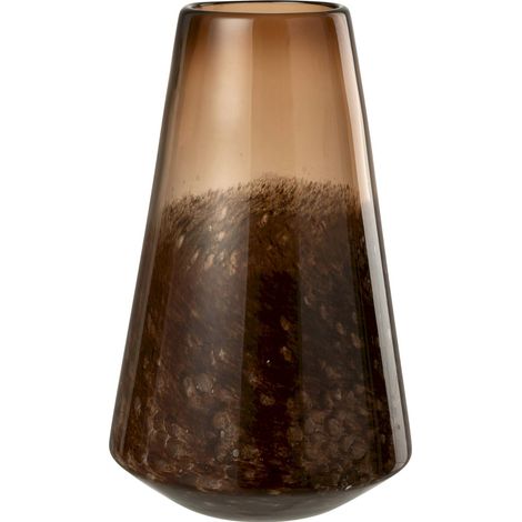 Vase conique en verre marron foncé - marron foncé (1/3)