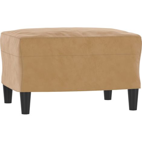 Sgabello poggiapiedi 60 x 50 x 41 cm marrone poliestere e compensato DEC030417