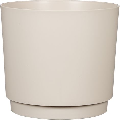 Scheurich PLANO, Blumentopf aus Kunststoff, Farbe: Avorio, 28,8 cm Durchmesser, 25,8 cm hoch, 13 l Vol. (1/4)