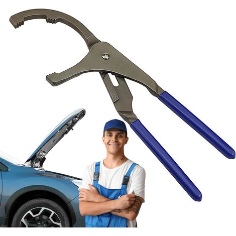 Clé pour filtre à huile, outil de retrait de filtre à huile, Pince à à robuste, Clé de vidange d'huile, outils de raccords de tuyauterie ergonomiques, dissolvant de à pour l' (1/5)