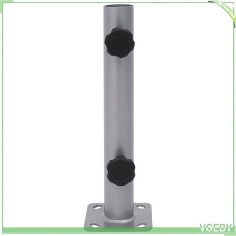 Base de parasol - FAFEICY - 4003372 - Acier revêtement poudre - Ø mât 32/34/38 mm - Argenté compact (1/5)