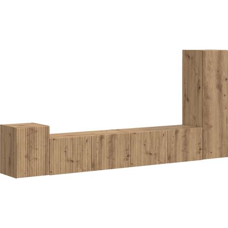 Ensemble meuble TV 3 pcs Chêne artisanal Bois d'ingénierie