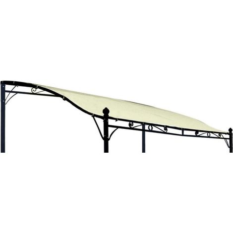 Ersatzdach für Anbaupavillon MANTOVA XL 3x3 Meter, PVC-beschichtet ecru (1/3)