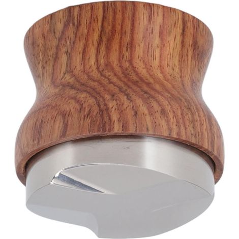 APEX Distributeur de café à manche en bois — Outil de nivellement pour expresso en acier inoxydable — Accessoire pour café (58 mm) (1/5)