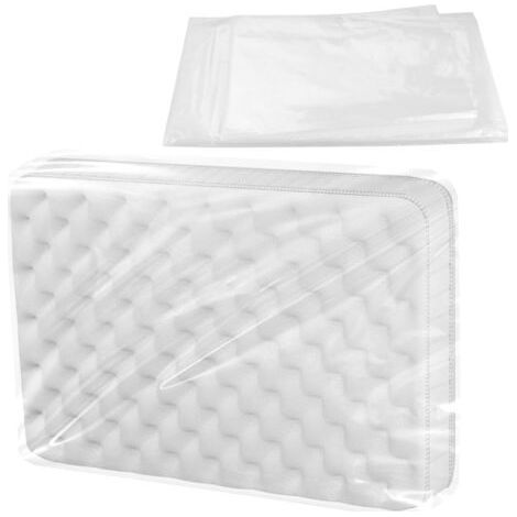 QORVA-Plastique Housse Protection Matelas Demenagement 200 X 200 X 30cm, Plastique Imperméable, Réutilisables Housse Transport Matelas, Sac de Rangement, pour Le Rangement et Le Transport (1/5)
