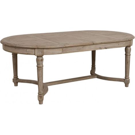 Table ovale extensible 10/14 personnes - Bois - Marron - Interior's (1/5)