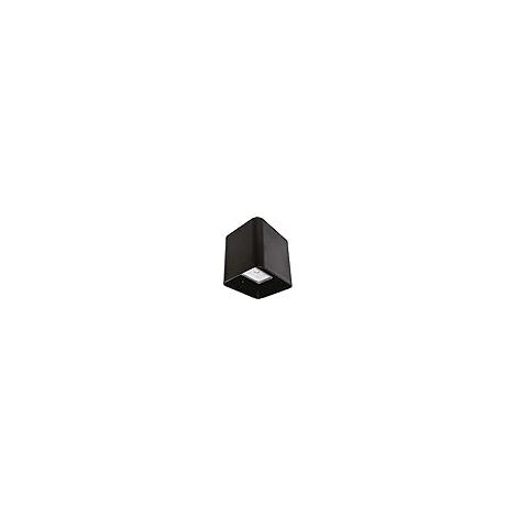 Lampada da parete ip54 2x4w led 650lm 6500k 95°l.11xan.9,5xal.11cm nero alluminio