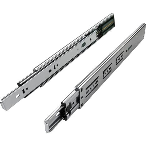 Vollauszug belastbar bis 45 kg Länge 600 mm mit Softclose Teleskopauszug Schubladenauszug Schubladenschiene KV2 von SO-Tech
