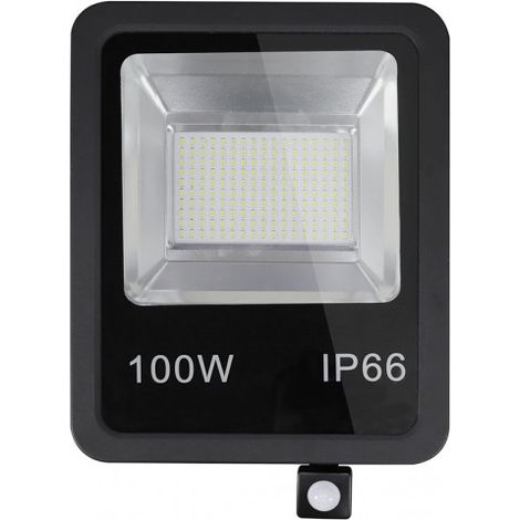 100w 6500k nero 9000lm led sm ip66 39,5x28,5x7 cm