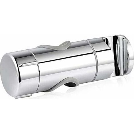 Supporto regolabile per doccetta, supporto per soffione doccia, diametro regolabile da 19 a 25 mm, supporto per soffione doccia in ABS cromato (argento) (1/4)