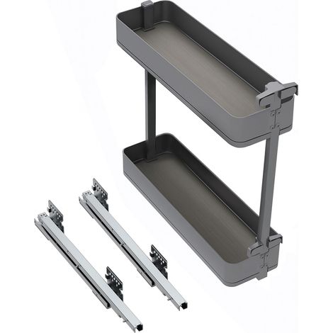 Emuca Harmony Flaschenregal grau anthrazit 200 mm (1/3)