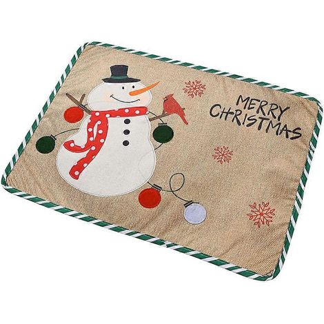 Set de 3 sets de table verts pour la décoration du dîner de Noël (1/5)