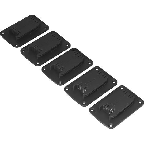 Support de fixation 5 pièces noir pour perceuse Milwaukee, rangement mural d'outils, support de batterie, étagère de stockage, support robuste pour outils électriques (1/5)