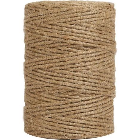 Ficelle de jute naturelle pour loisirs créatifs, cadeaux, bricolage, décoration, jardinage et recyclage (50 mètres) (1/5)
