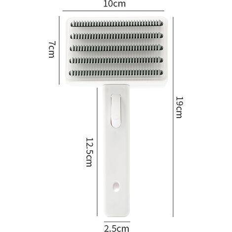 Brosse de toilettage pour chats à poils longs ou courts, peigne de massage pour chatons et lapins, élimine les poils morts (1/5)