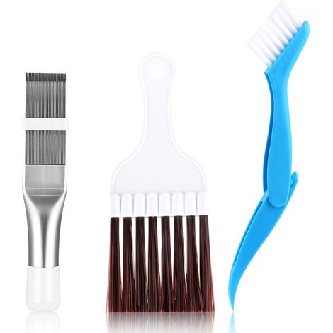(3 Pièces) Peigne d'Aileron de Condensateur de Climatiseur,Brosse de Climatiseur,Brosse de Nettoyage à Ailettes,Peigne de Climatiseur,pour Nettoyage (1/5)