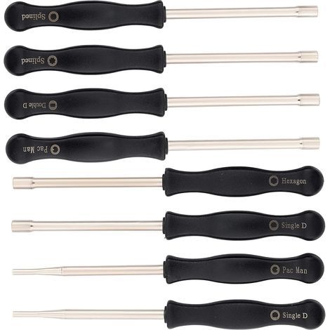 8-teiliges Schraubendreher-Set – Vergaser-Einstellwerkzeug – Kompatibel mit 2-Takt-Motoren – Präzisions-Vierkantgriff – Für Freischneider und Kettensägen – Mehrfarbig – 20,3 cm (1/5)