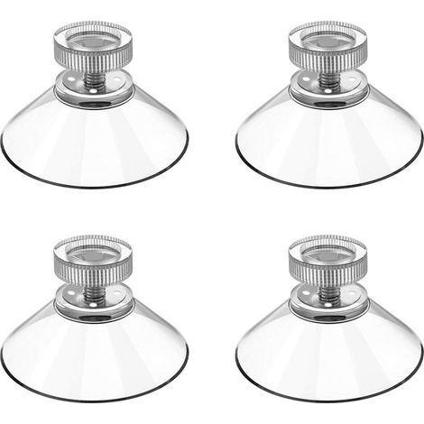 Quatre ventouses transparentes,adaptées au verre peuvent être utilisées dans les salles de bains, les chambres et les cuisines. (1/5)