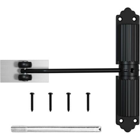 Noir Ferme Porte Automatique,Ferme Porte Force De Fermeture Réglable,Groom Fermeture Porte Avec 4 Vis Et Tige De Réglage, Fermeture Porte Adapté Maiso (1/5)