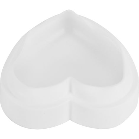 Moule en silicone antiadhésif blanc en forme de cœur pour gâteau mousse, accessoire de pâtisserie DIY non collant, moule à gâteau de qualité. (1/5)