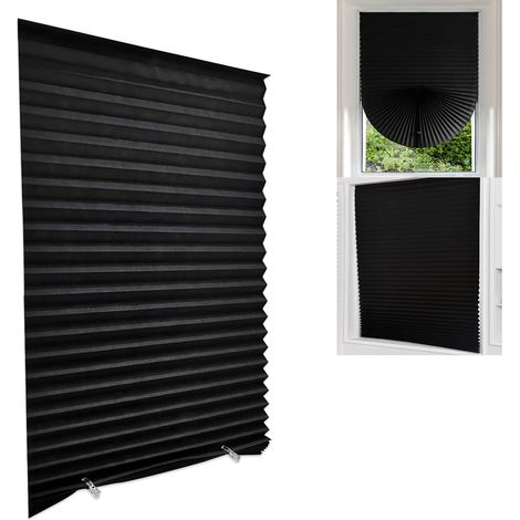 Stores temporaires sans perçage,autocollants pour fenêtres.Filtrent la lumière, protègent la vie privée.Faciles à couper et installer, avec 2 clips. (1/5)