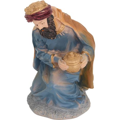 Santon pour crèche de Noël H.20cm résine assorti - Atmosphera créateur d'intérieur (1/5)