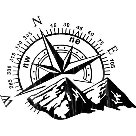 1 pezzo adesivo laterale per auto fuoristrada SUV Compass Mountain Decalcomanie per impermeabili (1/4)