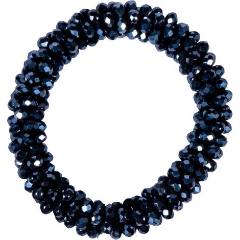 nero - Elastico per capelli con fini pietre modello Crystal (1/3)